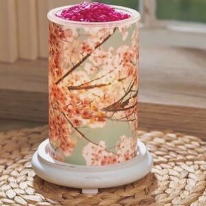 Pink Zebra Sakura Simmer Light (wax warmer) WOOD BASE NOT WHITE LIKE PICTURE